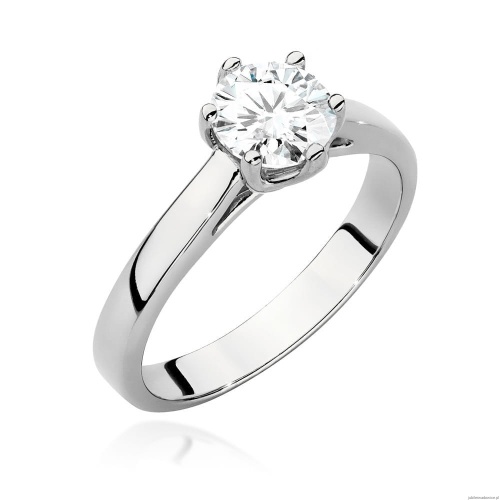 Pierścionek W0540 Diament 0,70ct białe złoto 375