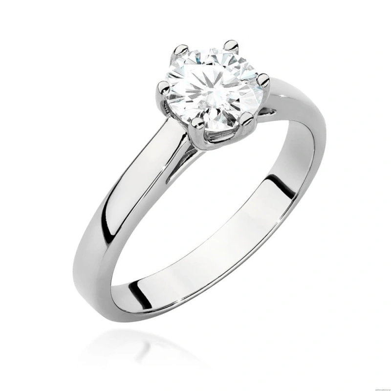 Pierścionek W0540 Diament 0,70ct białe złoto 375