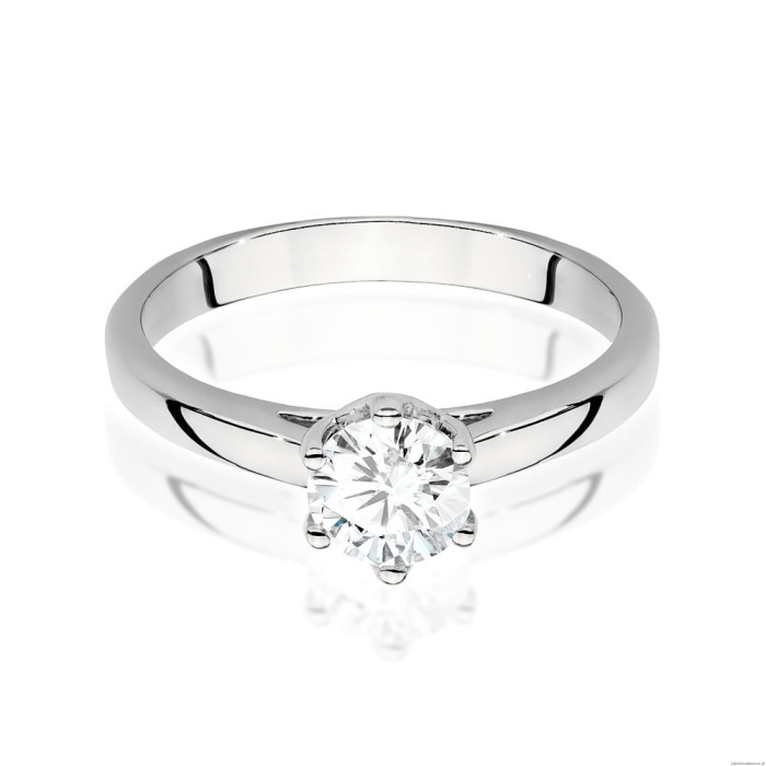 Pierścionek W0540 Diament 0,70ct białe złoto 375