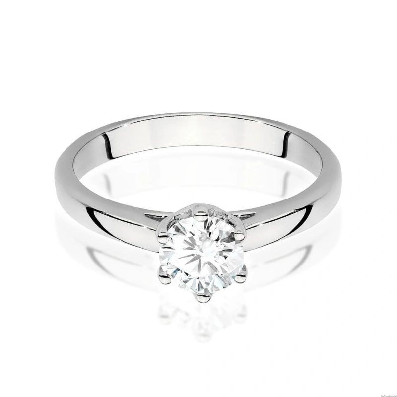 Pierścionek W0540 Diament 0,70ct białe złoto 375