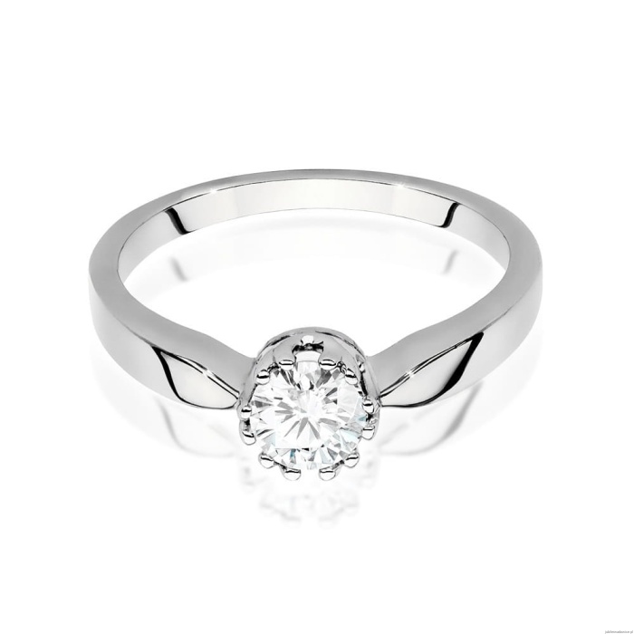 Pierścionek W0541 Diament 0,40ct białe złoto 375