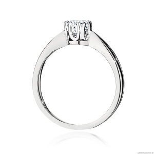 Pierścionek W0541 Diament 0,40ct białe złoto 375