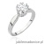 Pierścionek W0541 Diament 0,70ct białe złoto 375