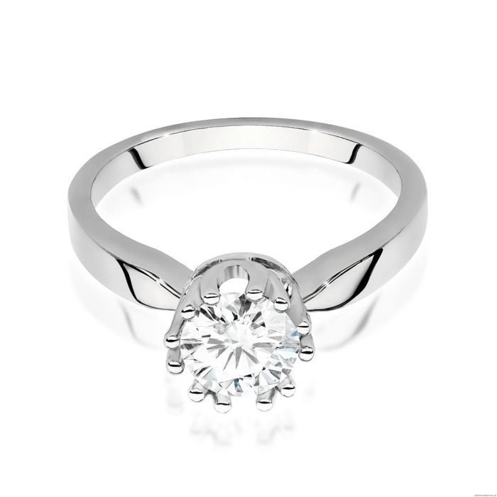 Pierścionek W0541 Diament 0,70ct białe złoto 375