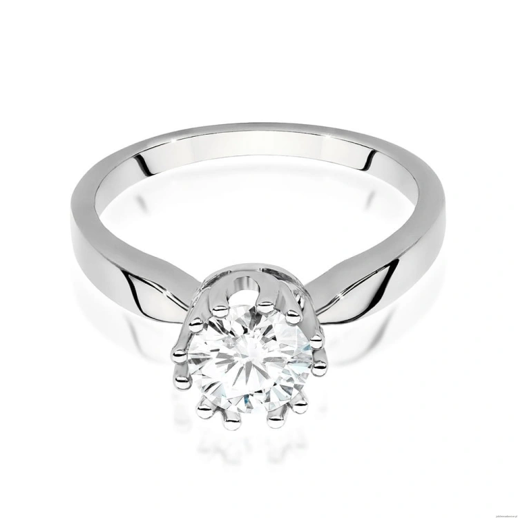Pierścionek W0541 Diament 0,70ct białe złoto 375