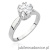 Pierścionek W0541 Diament 1,00ct białe złoto 375