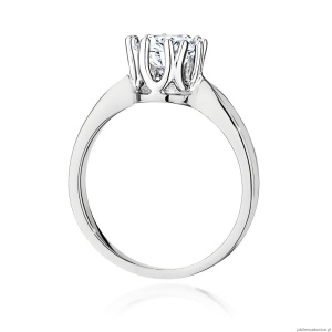 Pierścionek W0541 Diament 1,00ct białe złoto 375