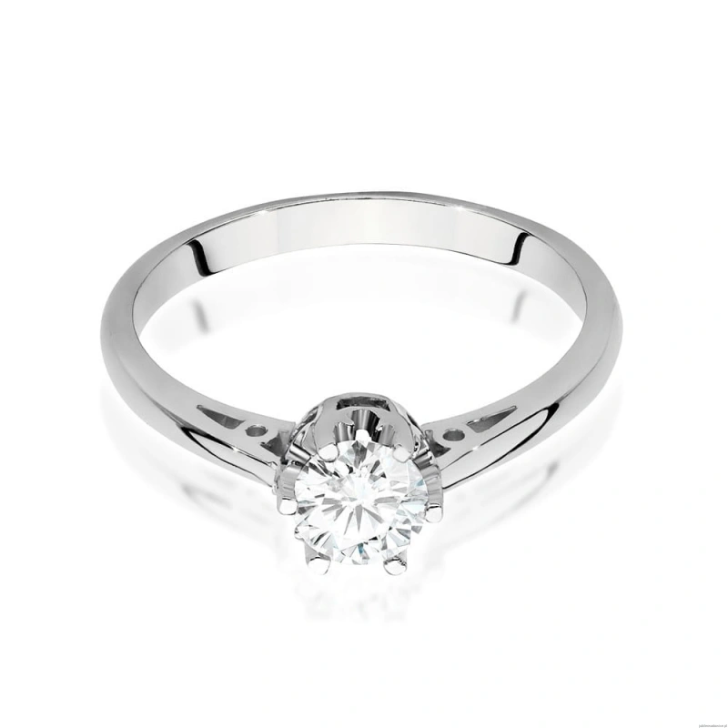 Pierścionek W0542 Diament 0,50ct białe złoto 375