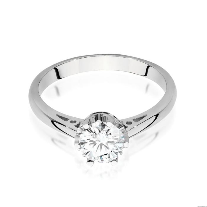 Pierścionek W0542 Diament 0,70ct białe złoto 375