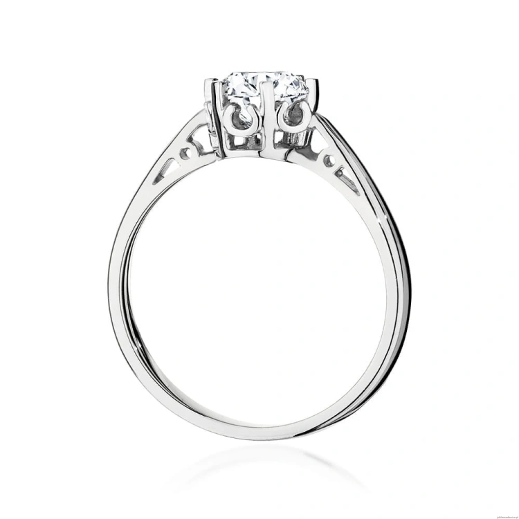 Pierścionek W0542 Diament 0,70ct białe złoto 375