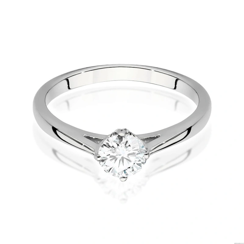 Pierścionek W0543 Diament 0,50ct białe złoto 375