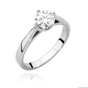 Pierścionek W0543 Diament 0,70ct białe złoto 375