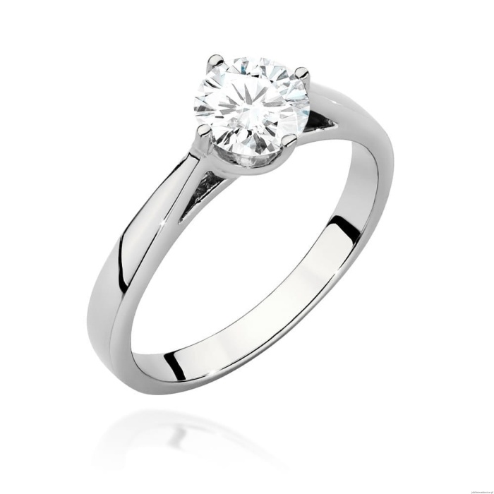 Pierścionek W0543 Diament 0,70ct białe złoto 375