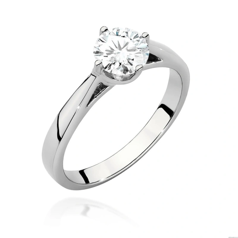 Pierścionek W0543 Diament 0,70ct białe złoto 375