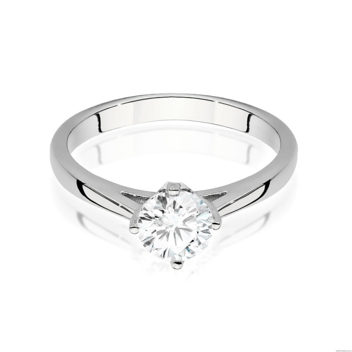Pierścionek W0543 Diament 0,70ct białe złoto 375