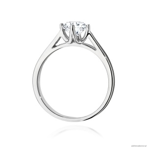 Pierścionek W0543 Diament 0,70ct białe złoto 375