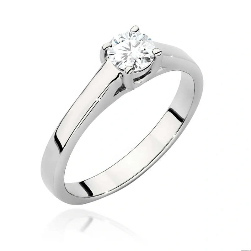 Pierścionek W0544 Diament 0,40ct białe złoto 375