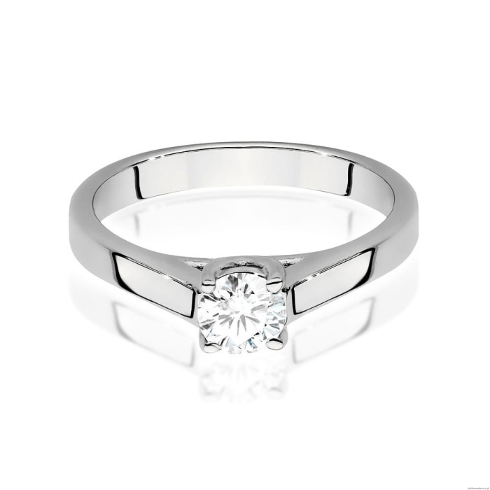 Pierścionek W0544 Diament 0,40ct białe złoto 375