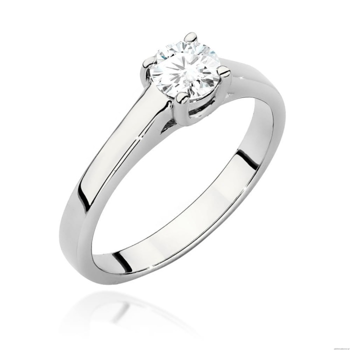 Pierścionek W0544 Diament 0,50ct białe złoto 375