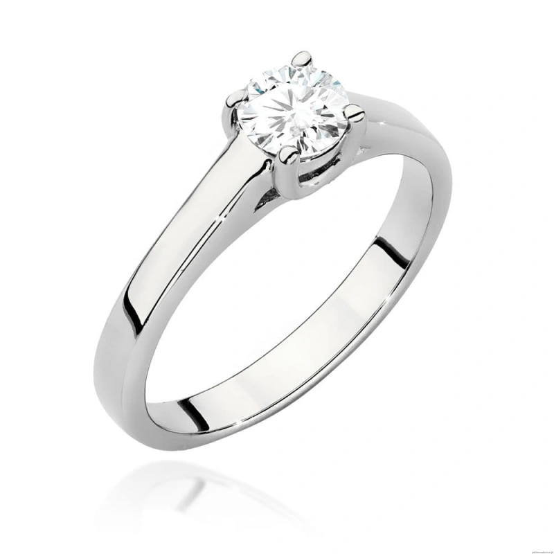 Pierścionek W0544 Diament 0,50ct białe złoto 375