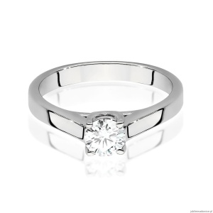 Pierścionek W0544 Diament 0,50ct białe złoto 375