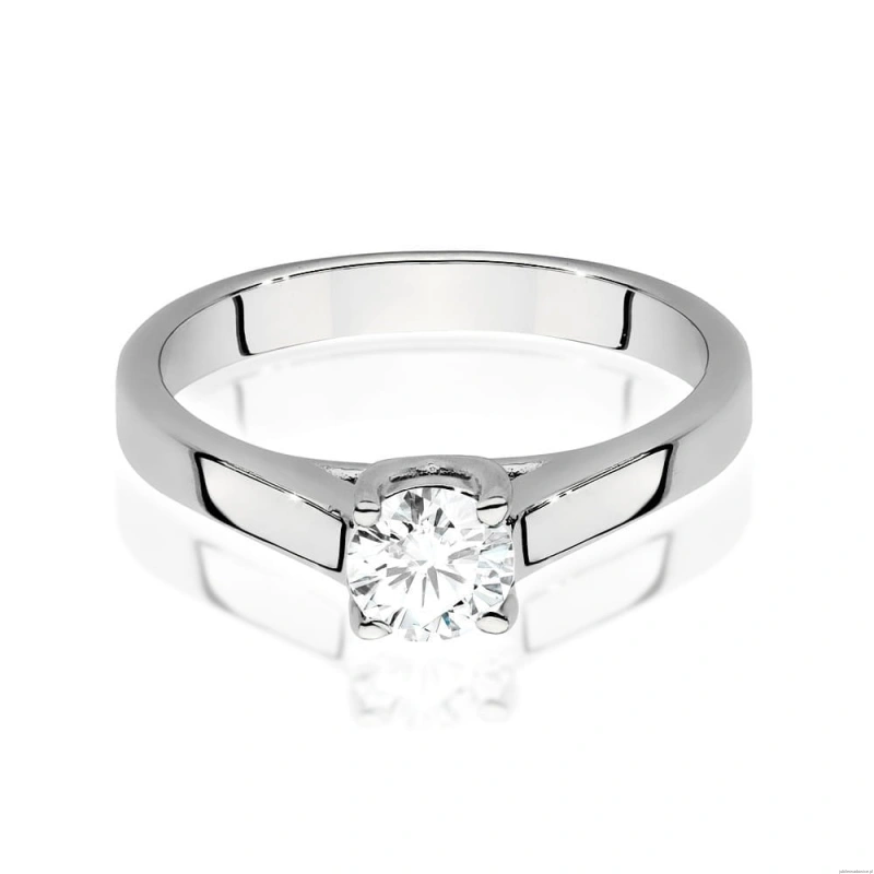 Pierścionek W0544 Diament 0,50ct białe złoto 375