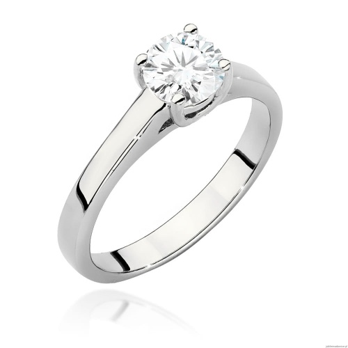 Pierścionek W0544 Diament 0,70ct białe złoto 375