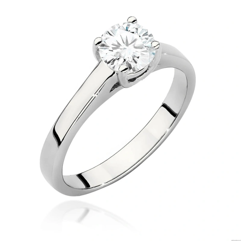 Pierścionek W0544 Diament 0,70ct białe złoto 375