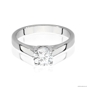 Pierścionek W0544 Diament 0,70ct białe złoto 375