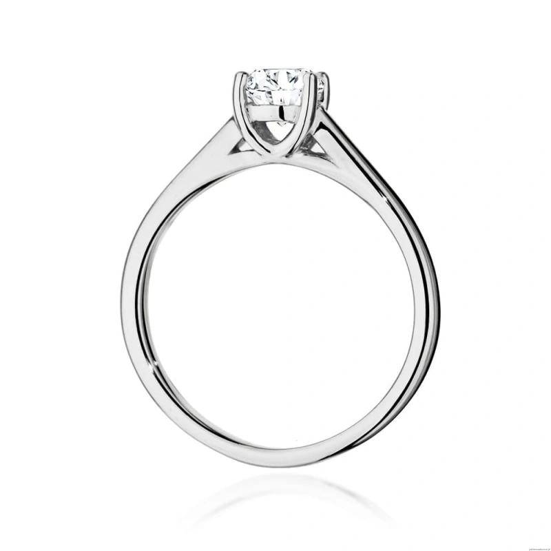 Pierścionek W0544 Diament 0,70ct białe złoto 375