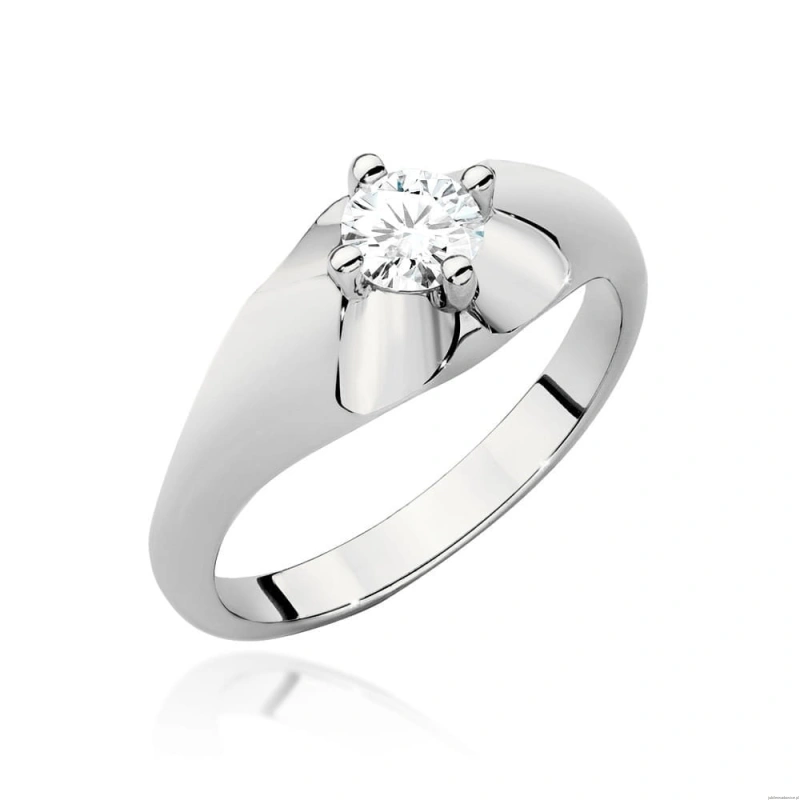 Pierścionek W0545 Diament 0,40ct białe złoto 375