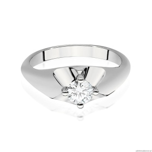 Pierścionek W0545 Diament 0,40ct białe złoto 375