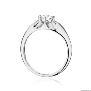 Pierścionek W0545 Diament 0,40ct białe złoto 375