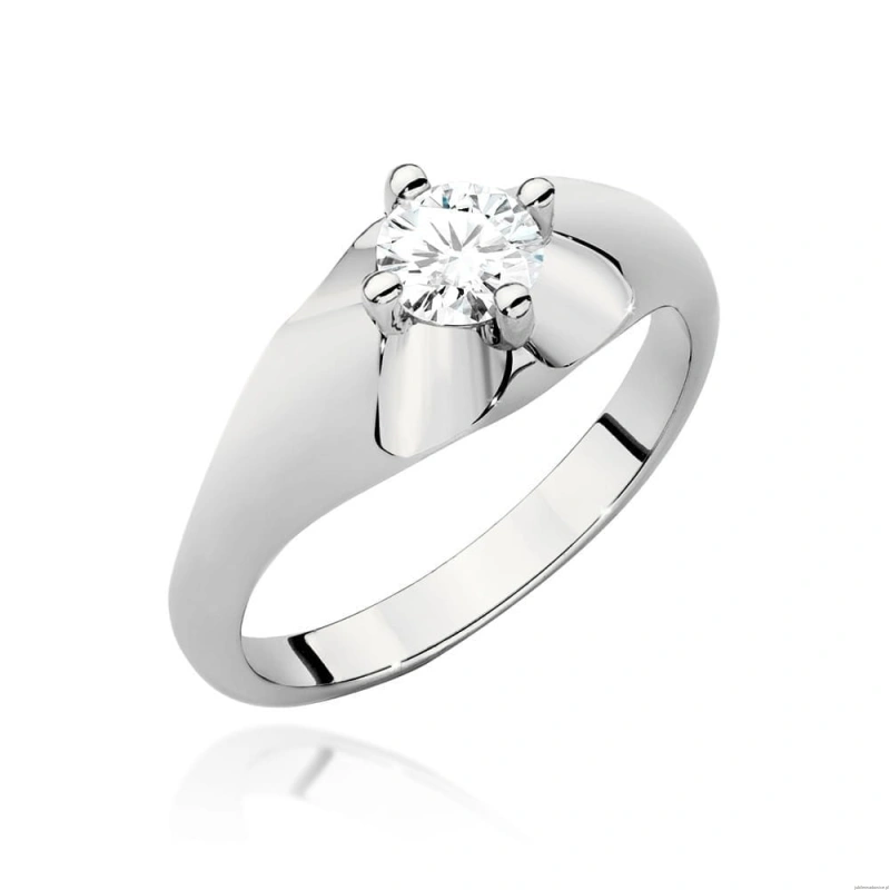 Pierścionek W0545 Diament 0,50ct białe złoto 375