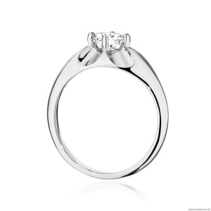 Pierścionek W0545 Diament 0,50ct białe złoto 375