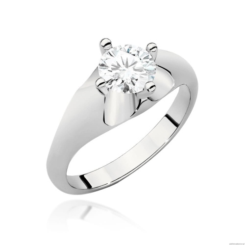 Pierścionek W0545 Diament 0,70ct białe złoto 375