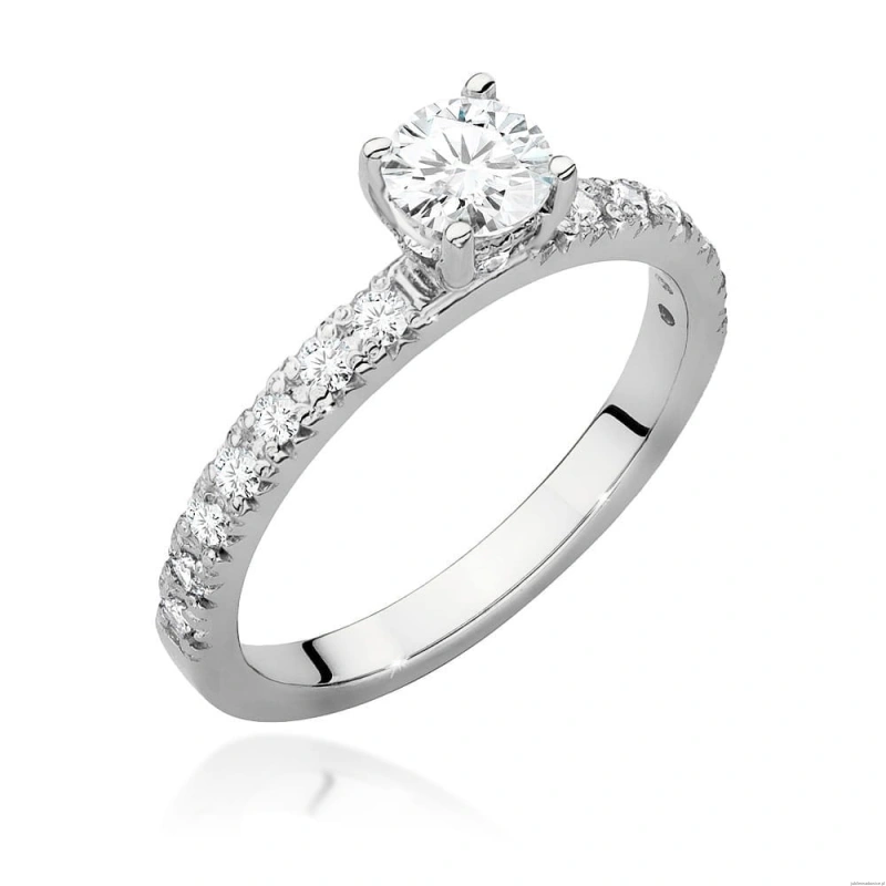 Pierścionek W0546 Diament 0,40ct białe złoto 375