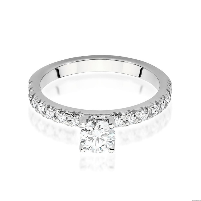 Pierścionek W0546 Diament 0,40ct białe złoto 375