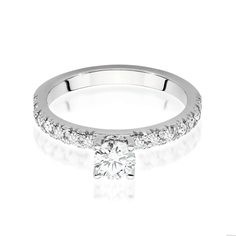 Pierścionek W0546 Diament 0,40ct białe złoto 375