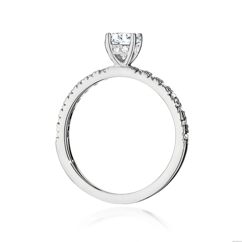 Pierścionek W0546 Diament 0,40ct białe złoto 375