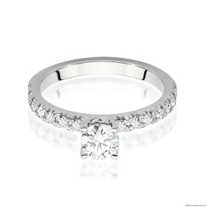 Pierścionek W0546 Diament 0,50ct białe złoto 375