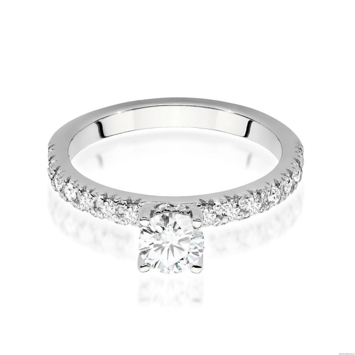 Pierścionek W0546 Diament 0,50ct białe złoto 375