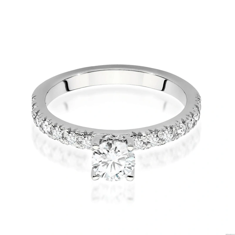 Pierścionek W0546 Diament 0,50ct białe złoto 375