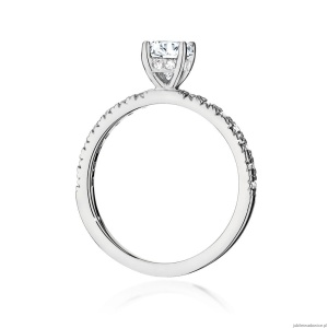 Pierścionek W0546 Diament 0,50ct białe złoto 375