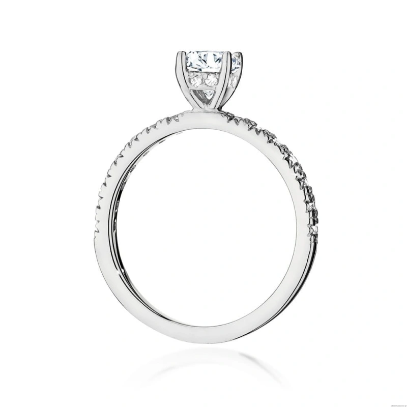Pierścionek W0546 Diament 0,50ct białe złoto 375