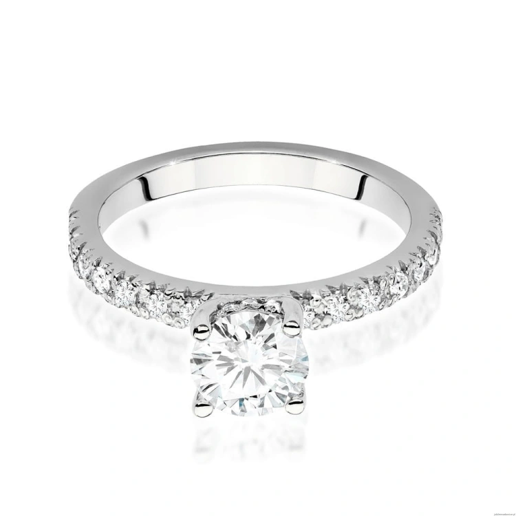 Pierścionek W0546 Diament 0,70ct białe złoto 375