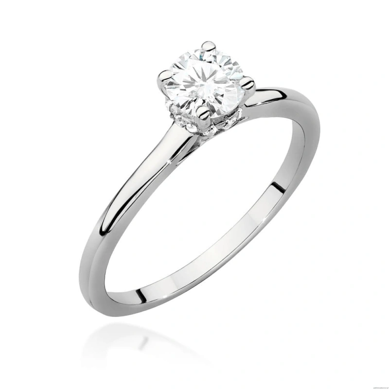 Pierścionek W0547 Diament 0,50ct białe złoto 375