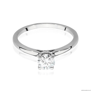 Pierścionek W0547 Diament 0,50ct białe złoto 375