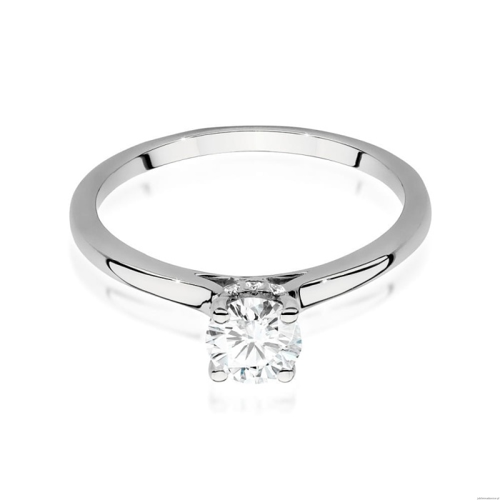 Pierścionek W0547 Diament 0,50ct białe złoto 375