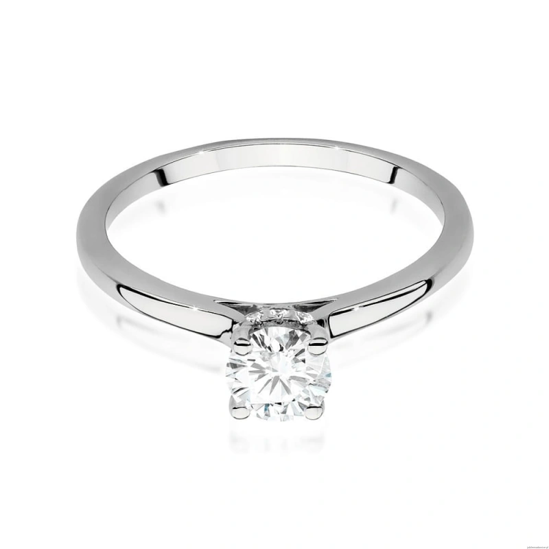 Pierścionek W0547 Diament 0,50ct białe złoto 375
